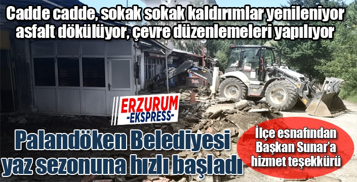 Palandöken'de hummalı çalışma...