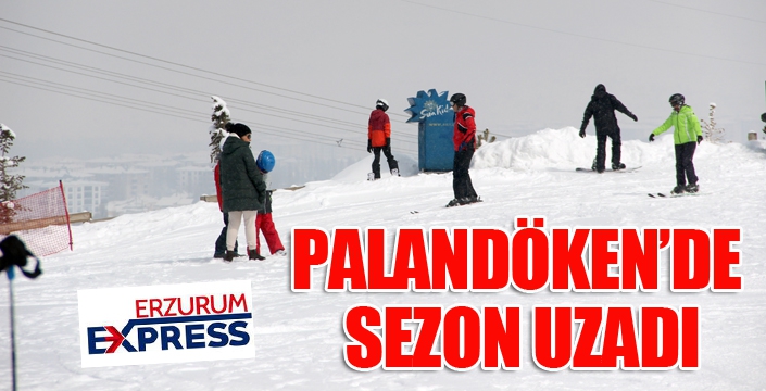 Palandöken’de sezon uzadı, turistler ilkbaharda kayağın tadını çıkarttı