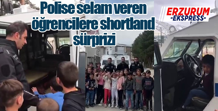 Polise selam veren öğrencilere shortland sürprizi