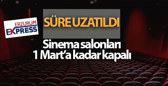 Sinema salonlarının faaliyetlerine ara verilen süre 1 Mart'a uzatıldı