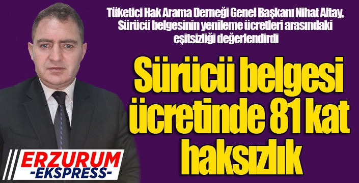 Sürücü belgesi ücretinde 81 kat haksızlık