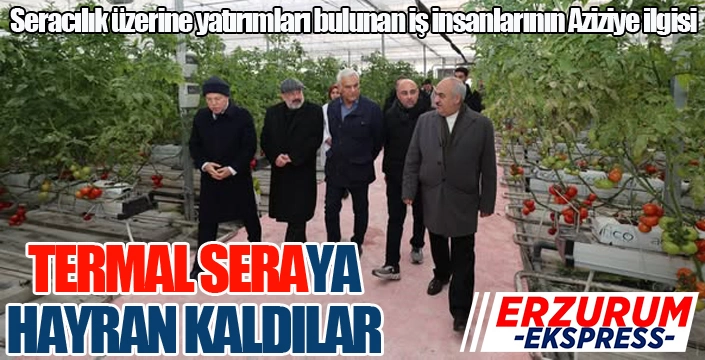 Yatırımcılar ''Termal Sera'ya hayran kaldı...