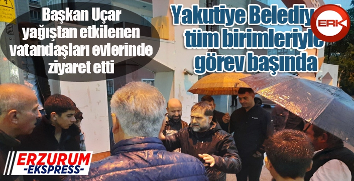 Yakutiye Belediyesi tüm birimleriyle görev başında...